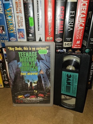 WOJOWNICZE ŻÓŁWIE NINJA UNIKAT KASETA WIDEO VHS - MICHELAN SISTI | KOMEDIA