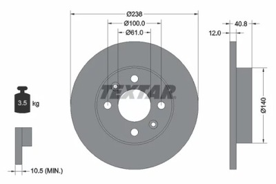 92036103 ДИСК HAM. DACIA SANDERO RENAULT THALIA