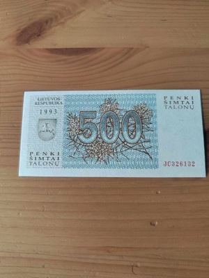 Litwa - 500 Talonas - 1993 - UNC