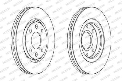 DISCOS DE FRENADO PARTE DELANTERA FERODO DDF870  