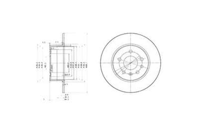 Delphi тормозные диски тормозные 2szt opel calibra a vectra фото №1
