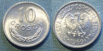 10 gr groszy 1969 stan menniczy mennicza