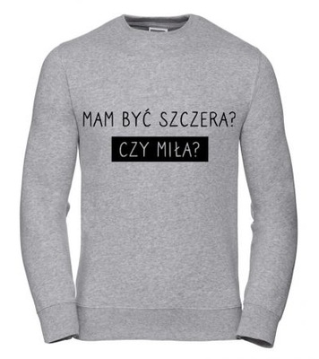 Bluza Damska Miła czy Szczera S Szary