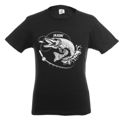 Jaxon koszulka czarna szczupak XL