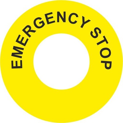 EMERGENCY STOP - FI 60X30 (NAKLEJKA BHP)  