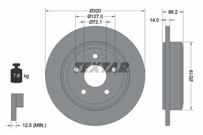 2X DISKU STABDŽIŲ JEEP GAL. GRAND CHEROKEE/COMMANDER 05-10 92177403 