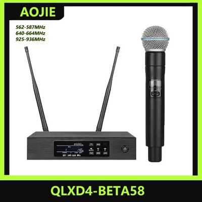 AOJIE qlxd4-beta58 profesjonalny mikrofon bezprzewodowy System UHF mikrofo