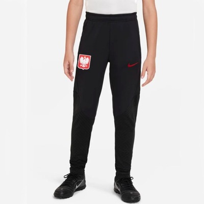 Spodnie Nike Polska Strike Jr DM9600 010 czarny M