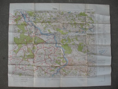 PUŁAWY DĘBLIN KAZIMIERZ DOLNY ZWOLEŃ MAPA 1940