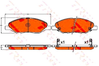 Trw гальмівні колодки ham. nissan перед tiida 07- фото №1