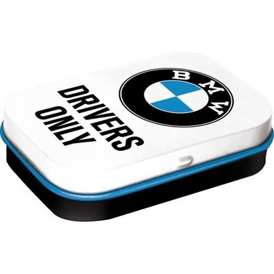 Mint Box BMW Drivers Only White Tylko dla Kierowcy BMW Metalowe Pudełko