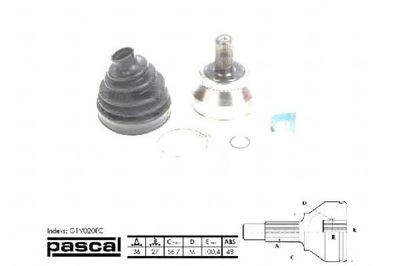 Pascal набор шарнир приводной volvo xc90 i 2.5 t фото №1