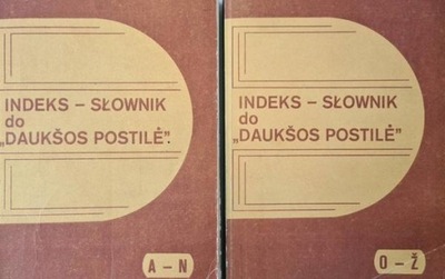 Indeks słownik do Dauksos Postile 2 części