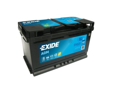 BATERÍA EXIDE 12V 82AH/800A P+  