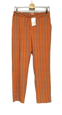 Spodnie NOWE Pomarańczowe Camaieu L 40 Paski