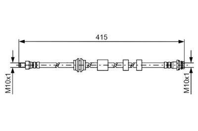 Bosch 1 987 481 425 шланг гальмівний гнучкий фото №1