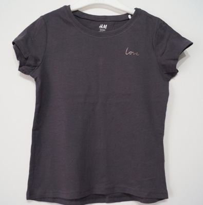 H&M t-shirt bluzka LOVE 5-6 l 116
