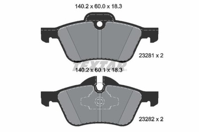 TEXTAR 2328101 ZAPATAS DE FRENADO  