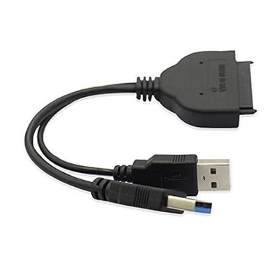 Adapter Dysków HDD/SSD Sata 7+15 Pin USB 3.0 USB 2.0 15 cm