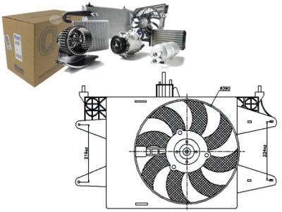 Вентилятор радиатора с корпус fiat doblo doblo фото №1