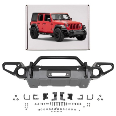 Jeep wrangler jl 2018+ бампер передний model hunter с pdc фото №1