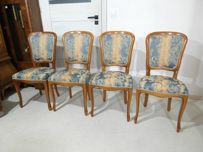 komplet 4 krzesła - jasny brąz