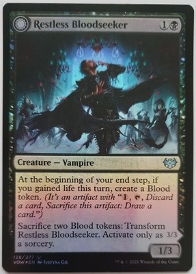 MTG Restless Bloodseeker // Bloodsoaked Reveler FOIL