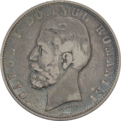 9.gt.RUMUNIA, KAROL I, 5 LEI 1880 rzadsza