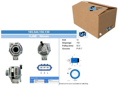 GENERATORIUS NISSAN 150A GENERATORIUS BV PSH 