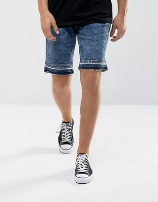 ASOS_HOXTON SPODENKI SLIM JEANS SZORTY BERMUDY