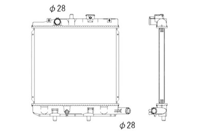 NRF РАДИАТОР ДВИГАТЕЛЯ ВОДЫ MAZDA DEMIO 1.3 08.98-07.03