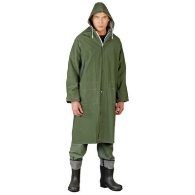 Płaszcz przeciwdeszczowy z kapturem, zielony, XL