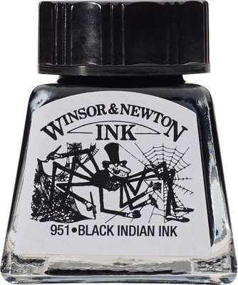 Tusz rysunkowy Winsor & Newton - Black, 14 ml