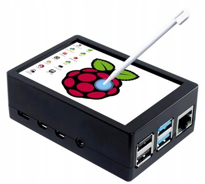 EKRAN 3.5" LCD DOTYKOWY DLA RASPBERRY Pi 4B Z OBUDOWĄ