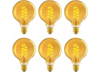 AMAZON BASICS ŻARÓWKI VINTAGE-LED, E27, 6 SZT