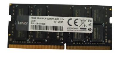 NOWA PAMIĘĆ RAM LEXAR 16GB PC4 DDR4 3200MHZ SODIMM