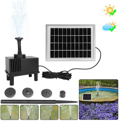 Solarna pompa do stawu z panelem słonecznym o mocy(2 W, kwadratowa)