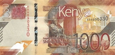 KENIA KENYA 1000 Shillingi 2019 P-56 UNC
