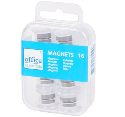 Zestaw magnesów Office Essentials 16 sztuk Mocne na lodówke tablice