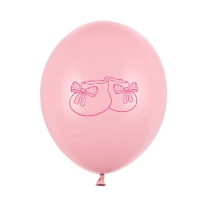 Balony Strong 30cm Dziecięce Buciki Różowe 6szt
