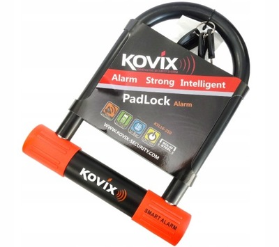 SPYNA U-LOCK Z SIGNALIZACIJA KOVIX KTL16-210 JUODA 