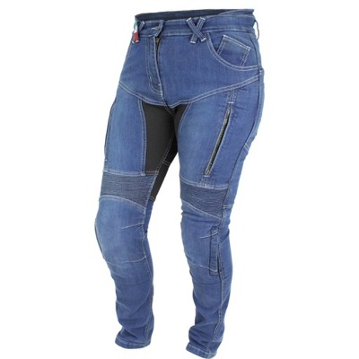 Damskie niebieskie jeansy MUGELLO z kevlaru 36/32 - XL