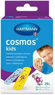COSMOS KIDS Plastry opatrunkowe dla dzieci 2 rozmiary 20 sztuk