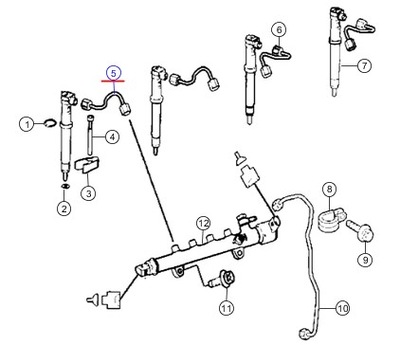 ПАТРУБОК ТОПЛИВНЫЙ COMPASS 2.2L MOPAR OE 68089429AA