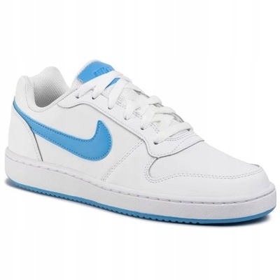 BUTY MĘSKIE NIKE EBERNON LOW BIAŁO-NIEBIESKIE AQ1775-102 r.44