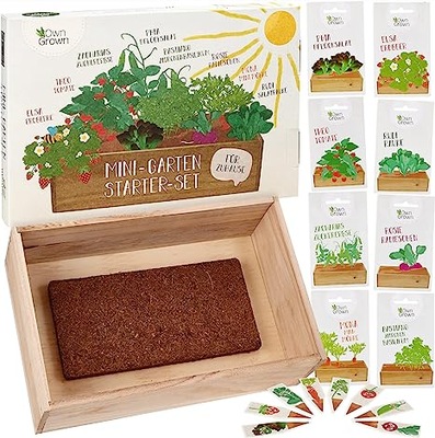 Zestaw do uprawy roślin nasiona z drewnianym pudełkiem