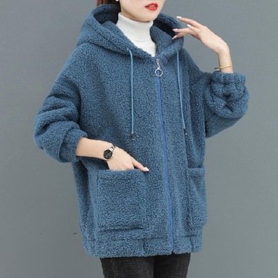 Płaszcz ze sztucznego futra na jesień i zimę
