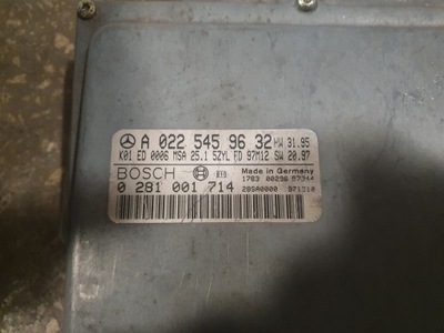 CONTROL UNIT MERCEDES A0225459632 0281001714 WARSAW  