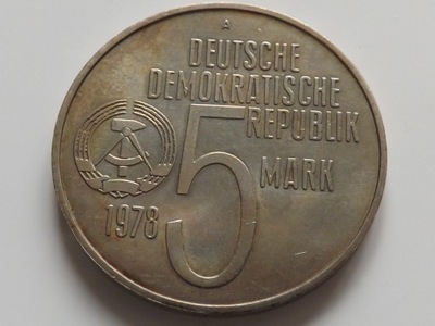 Niemcy 5 Marek 1978 Rok Antyaparthaidowski st. 2+