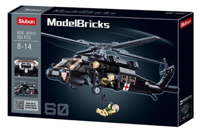Klocki Sluban Helikopter Sikorsky Black Hawk 692 el.